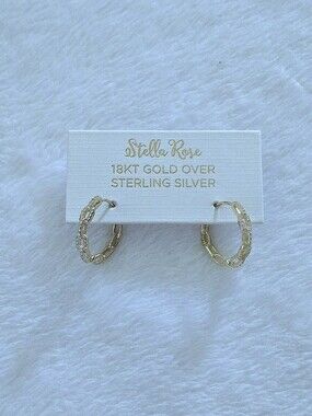 ✨️HP✨️Stella Rose🌹Gold💛 Chain Link🔗 Hoop Earrings